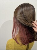 インナーカラー ピンク
