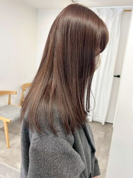 ミュラ(mulah) こっくりカラーマロンベージュ＊艶髪ストレートヘア透明感カラー