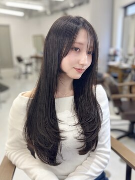 ハピネス 梅田茶屋町店(HAPPINESS) 韓国ヘア/レイヤー/顔周りカット/ブリーチなしカラー/髪質改善