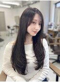 韓国ヘア/レイヤー/顔周りカット/ブリーチなしカラー/髪質改善