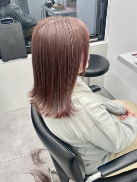 ゴウトゥデイシェアサロン 町田店(GO TODAY SHAiRE SALON) ブリーチ無しピンクブラウンカラー♪