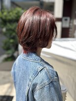 サロン ハナノ(Salon Hanano)&nbsp;ミディアムレイヤーアクセントカラー30代40代チェリーブラウン