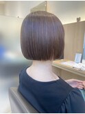 ツヤツヤボブ×グレージュカラー