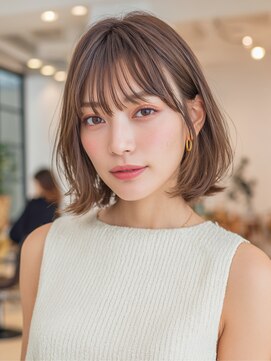 フラテロ(fratello) くびれミディ/レイヤーボブ/レイヤーカット/シースルーバング