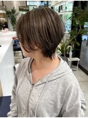 大人ショート/ショートボブ/白髪ぼかしハイライト/武蔵小杉