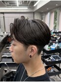メンズセンターパート曲がる縮毛矯正