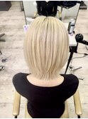 ハイトーンダブルカラー大人ガーリーブリーチ所沢イメチェン