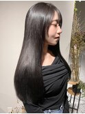 【オリーブグレージュ × 髪質改善（ブリーチなし）】