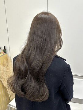 ディジョン(Dijon) 韓国顔まわりレイヤーカットグレージュオリーブベージュブラウン