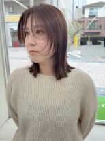 ブラウン(Brown)&nbsp;ミディアムレイヤーボブ