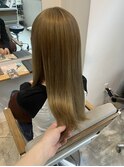 ダブルカラー/透明感ベージュ/髪質改善[札幌美容室LINDA]