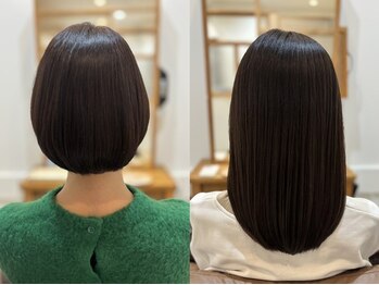 エフプラス(fplus)の写真/【完全個室×マンツーマン】白髪染めとパサつきの悩みを同時に解決!極上の髪質改善で染めるたび潤う艶髪へ