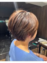 ハピネス クローバー 八木店(Happiness CLOVER)&nbsp;くびれショート　脱白髪染め　白髪ぼかし　オレンジブラウン