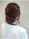 ダウンスタイルヘアセット　結婚式セット