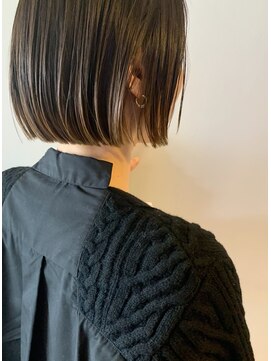 ブルー(BLUE) #BLUE ぱっつんボブ　#バイヤージュカラー