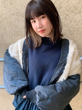 クラフト ヘア デザイン(CRAFT HAIR DESIGN) ホワイトベージュのインナーカラー/クールミディアム