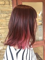 オシャマヘアー ウエスト店 インナーピンク