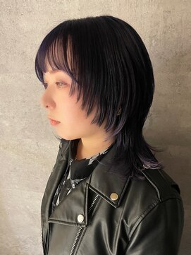 ヘアサロン コレハ(hair salon CoReha) 【切りっぱなしウルフ×ブルーバイオレット】MAI