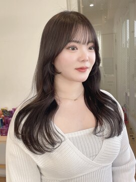 バイオレット 栄店(Violet) 韓国ヘア 顔まわりカット サイドバング シースルーバング 後れ毛