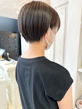 キャアリー(Caary) 福山caary20代30代つやつや丸みショートボブ前髪イルミナカラー