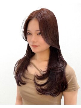 ワン バイ ジエクト(One by The Ect) 【レイヤーロング】ベージュピングニュアンスカラー