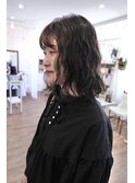 肩ギリギリのボブパーマ