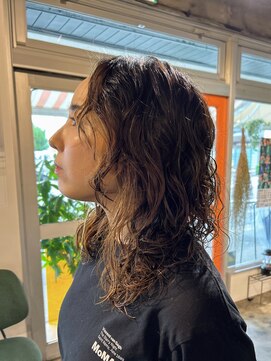 ファンファンバイルー 岐阜(fan fun by Rooo) デザインパーマウルフパーマ韓国風パーマ