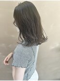 ブリーチなし オリーブベージュ レイヤーカット