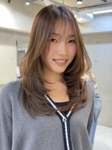 《*小顔に見える顔まわりレイヤーカット*》フェイスラインに合わせたレイヤーカットが人気＊(富田林/韓国)