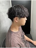 波巻きパーマ