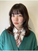 レイヤーカット/ミディアムウルフ/顔まわりレイヤー