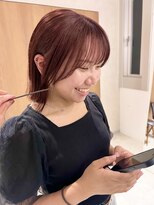 ラミエ バイ メルト 吉祥寺(lamie by melt)&nbsp;*滝田*外ハネ切りっぱなしボブケアブリーチカシスピンクカラー