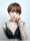 ウェーブミディアム似合わせカットメルティカラーショート/原宿