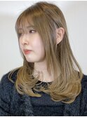 レイヤーカットハイライトブリーチ髪質改善トリートメント