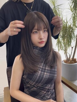 コート 表参道(Cote) レイヤーカット ハッシュカット レイヤーミディアム グレージュ