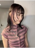 インナーカラー/パープル/レイヤー/岡崎