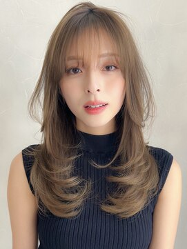 アグノス 青山(Agnos) 小顔レイヤーカットクラゲヘアーココアベージュオリーブグレー