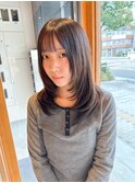 美髪レイヤーカット/顔まわり/くびれセミディ/竹内哲太