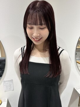 ラミエバイメルト 下北沢(lamie by melt) ダブルカラーボルドーピンクチェリーレッド暖色ブラウン顔周り