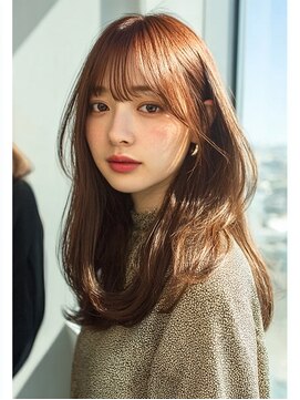 ダル 渋谷/表参道(DAL.) 顔周りカットハッシュカットダークブラウンワンホンレイヤー韓国