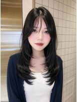 ルームバイシー 新宿(Loom. by Sea) 小顔×ダークパープル/ミルクブラウン/縮毛矯正/髪質改善