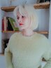 【透明感カラー】全体ブリーチ+カット＋カラー＋シルクトリートメント￥15,980
