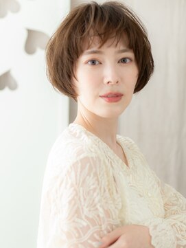 カバーヘア ブリス 上尾西口店(COVER HAIR bliss) ラウンドバング大人ショートヘア小顔マッシュボブ30代40代X上尾
