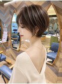40代50代60代 大人 ナチュラルショート ミルクブラウン