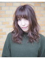 ノエル ヘアー アトリエ(Noele hair atelier) 《Noele》ピンクパープル×目の上シースルーバング