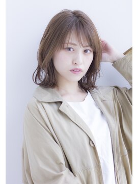 ラフ フロム ガーデン(Laf from GARDEN) 【寺尾拓巳】大人かわいいことりベージュ毛先パーマ外ハネボブ