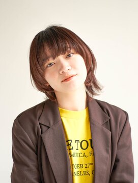 ジュール サウス 新宿南口(Joule South) 顔型別ヘアスタイル特集/マロンベージュ/Aラインボブ/新宿