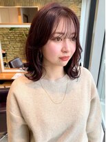 ビーハイブ 一番町店 アヴェダ(BEHIVE) 大人かわいいくびれミディアムヘアとツヤラベンダーピンク