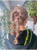 ツインテール アレンジ ヘアセット