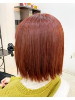 ラプトヘア(Rapt．HAIR) 艶々ブリーチカラー☆パッションカシスオレンジ